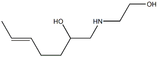 1-[(2-ヒドロキシエチル)アミノ]-5-ヘプテン-2-オール 化学構造式