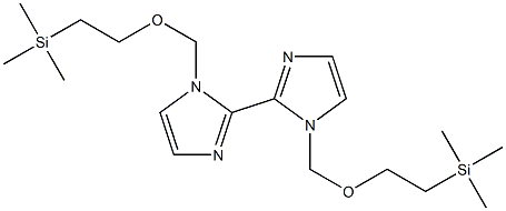 1,1'-ビス[2-(トリメチルシリル)エトキシメチル]-2,2'-ビ-1H-イミダゾール 化学構造式