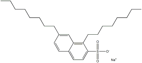 1,7-Dioctyl-2-naphthalenesulfonic acid sodium salt Structure