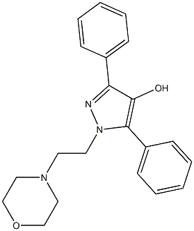 1-(2-Morpholinoethyl)-3,5-diphenyl-1H-pyrazol-4-ol 结构式