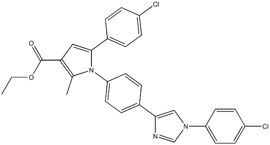 2-Methyl-5-(4-chlorophenyl)-1-[4-[1-[4-chlorophenyl]-1H-imidazol-4-yl]phenyl]-1H-pyrrole-3-carboxylic acid ethyl ester