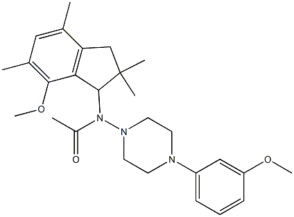 2,3-Dihydro-4-methoxy-3-[[4-(3-methoxyphenyl)-1-piperazinyl]acetylamino]-2,2,5,7-tetramethyl-1H-indene