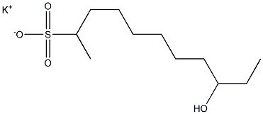 9-ヒドロキシウンデカン-2-スルホン酸カリウム 化学構造式