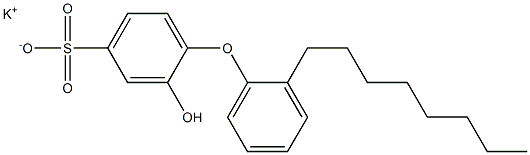 2-Hydroxy-2'-octyl[oxybisbenzene]-4-sulfonic acid potassium salt,,结构式