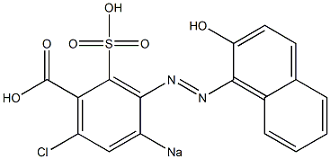 6-Chloro-3-(2-hydroxy-1-naphtylazo)-4-sodiosulfobenzoic acid