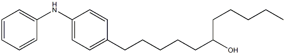 4-(6-Hydroxyundecyl)phenylphenylamine Struktur