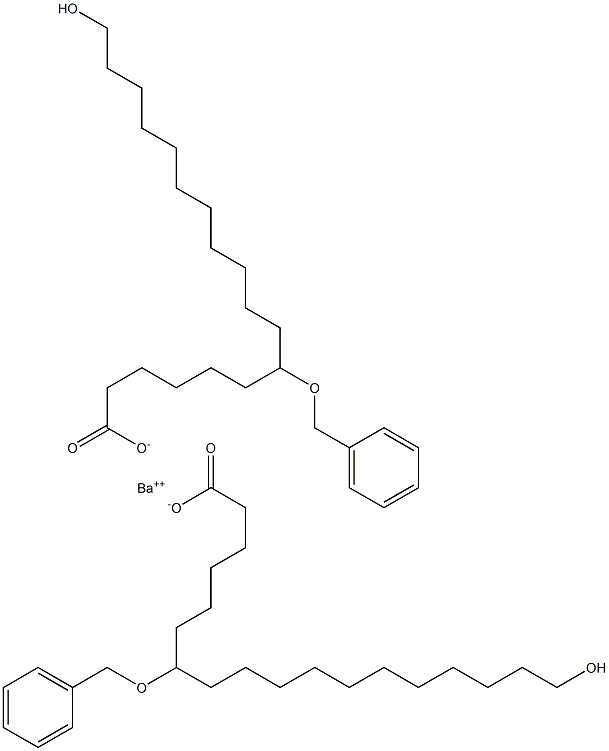 Bis(7-benzyloxy-18-hydroxystearic acid)barium salt Structure