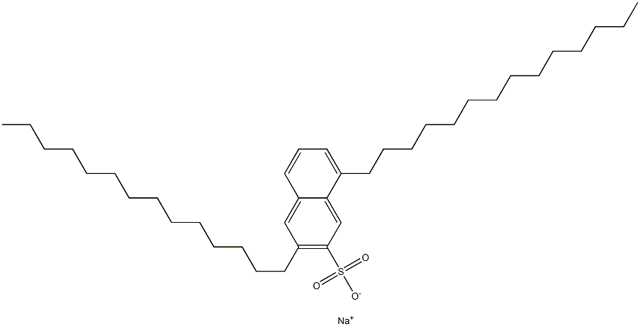 3,8-Ditetradecyl-2-naphthalenesulfonic acid sodium salt Structure