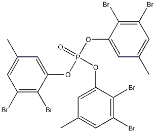 りん酸トリス(2,3-ジブロモ-5-メチルフェニル) 化学構造式