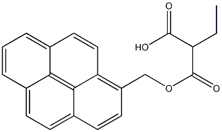 2-Ethylmalonic acid hydrogen 1-(1-pyrenylmethyl) ester,,结构式