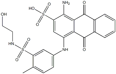 1-Amino-4-[3-[(2-hydroxyethyl)sulfamoyl]-4-methylanilino]-9,10-dioxo-9,10-dihydroanthracene-2-sulfonic acid Structure