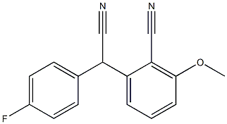 (2-Cyano-3-methoxyphenyl)(4-fluorophenyl)acetonitrile Structure