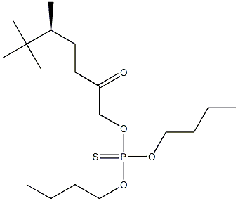  Thiophosphoric acid O,O-dibutyl S-(5-tert-butyl-2-oxohexyl) ester