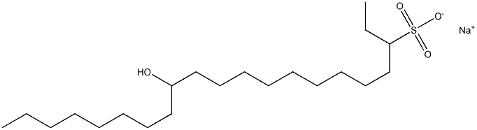 13-ヒドロキシヘニコサン-3-スルホン酸ナトリウム 化学構造式