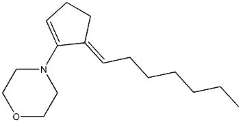 4-(5-Heptylidene-1-cyclopentenyl)morpholine 结构式