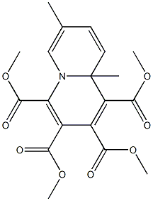 7,9a-ジメチル-9aH-キノリジン-1,2,3,4-テトラカルボン酸テトラメチル 化学構造式