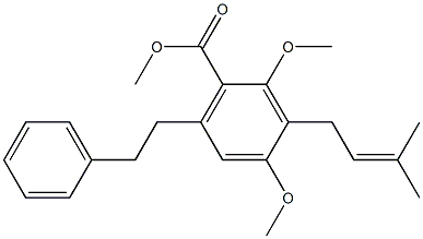 2,4-Dimethoxy-3-(3-methyl-2-butenyl)-6-(2-phenylethyl)benzoic acid methyl ester