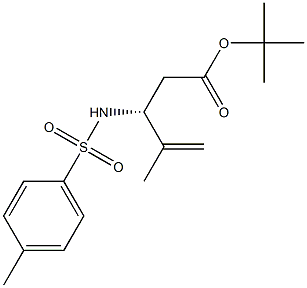 (R)-4-メチル-3-(トシルアミノ)-4-ペンテン酸tert-ブチル 化学構造式