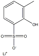 2-Hydroxy-3-methylbenzenesulfonic acid lithium salt,,结构式