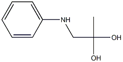 N-(2,2-ジヒドロキシプロピル)アニリン 化学構造式