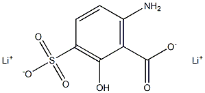 6-Amino-3-sulfosalicylic acid dilithium salt Structure