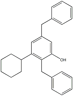 2,5-Dibenzyl-3-cyclohexylphenol,,结构式