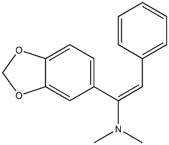 (E)-1-[3,4-(Methylenedioxy)phenyl]-2-phenyl-N,N-dimethylethen-1-amine Structure