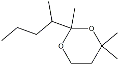2,4,4-Trimethyl-2-(1-methylbutyl)-1,3-dioxane,,结构式