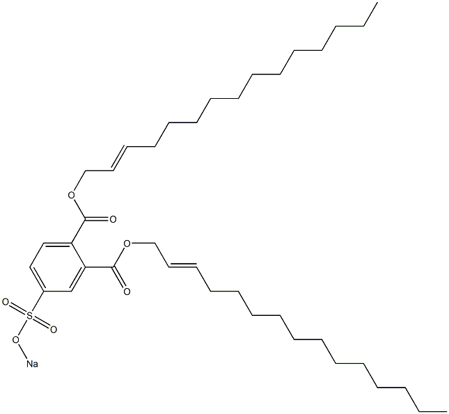 4-(Sodiosulfo)phthalic acid di(2-pentadecenyl) ester Structure