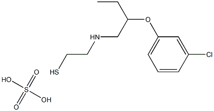 2-[[2-(m-Chlorophenoxy)butyl]amino]ethanethiol sulfate 结构式