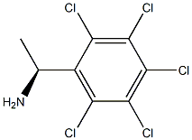 (S)-1-(ペンタクロロフェニル)エタンアミン 化学構造式