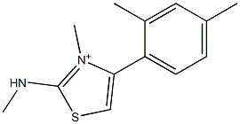 3-Methyl-2-(methylamino)-4-(2,4-xylyl)thiazol-3-ium Structure