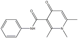 1-Methyl-1,4-dihydro-2,6-dimethyl-N-phenyl-4-oxopyridine-3-carboxamide,,结构式