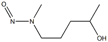 N-メチル-N-ニトロソ-4-ヒドロキシペンチルアミン 化学構造式