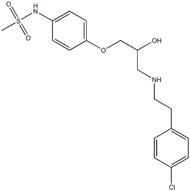 N-[4-[2-Hydroxy-3-[2-(4-chlorophenyl)ethylamino]propyloxy]phenyl]methanesulfonamide Structure