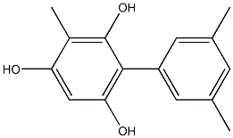 2-Methyl-4-(3,5-dimethylphenyl)benzene-1,3,5-triol,,结构式