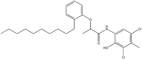 2-[2-(2-Decylphenoxy)propanoylamino]-4,6-dichloro-5-methylphenol|