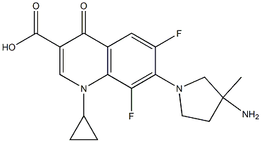 7-[3-[(Amino)]-3-methylpyrrolizino]-1-cyclopropyl-6,8-difluoro-1,4-dihydro-4-oxo-3-quinolinecarboxylic acid