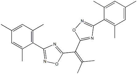 2-Methyl-1,1-bis(3-mesityl-1,2,4-oxadiazol-5-yl)-1-propene,,结构式