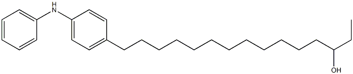 4-(13-Hydroxypentadecyl)phenylphenylamine,,结构式