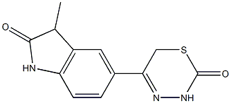 3-Methyl-5-[(3,6-dihydro-2-oxo-2H-1,3,4-thiadiazin)-5-yl]-1H-indol-2(3H)-one|