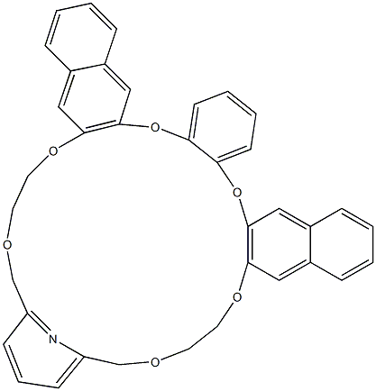2,6-[[[[1,2-Phenylenebisoxybis(3,2-naphthalenediyl)]bisoxy]bisethylenebisoxy]bismethylene]pyridine,,结构式