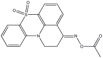 3-(Acetoxyimino)-2,3-dihydro-1H-pyrido[3,2,1-kl]phenothiazine 7,7-dioxide Structure