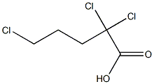 2,2,5-トリクロロ吉草酸 化学構造式