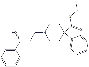 (+)-1-[(R)-3-Hydroxy-3-phenylpropyl]-4-phenylpiperidine-4-carboxylic acid ethyl ester Structure