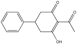 2-Acetyl-5-phenyl-3-hydroxy-2-cyclohexen-1-one Structure