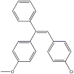 1-(p-Chlorophenyl)-2-(p-methoxyphenyl)-2-phenylethene,,结构式