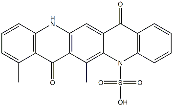 5,7,12,14-Tetrahydro-6,8-dimethyl-7,14-dioxoquino[2,3-b]acridine-5-sulfonic acid 结构式