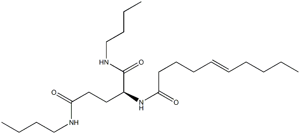 N2-(5-デセノイル)-N1,N5-ジブチルグルタミンアミド 化学構造式