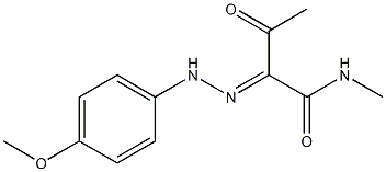 2-[2-(4-Methoxyphenyl)hydrazono]-1-(methylamino)butane-1,3-dione,,结构式